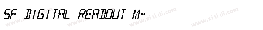SF Digital Readout M字体转换